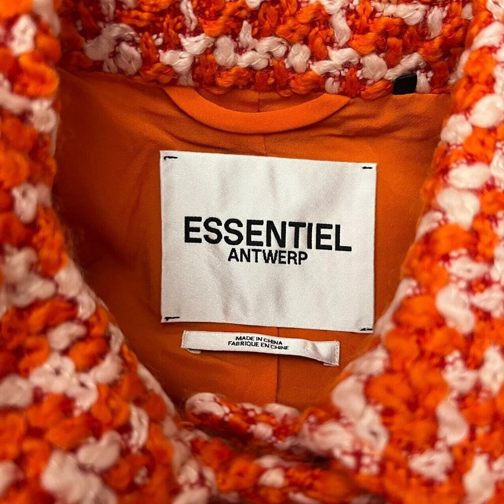 $515 NWOT Essentiel Antwerp Energised Oversized Wool-Blend Tweed Jacket Coat S - Picture 4 of 13